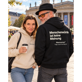 Hoodie schwarz - Menschenwürde ist keine Meinung