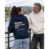 Hoodie dunkelblau - Vielfalt steht uns gut