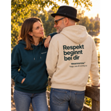 Hoodie beige - Respekt beginnt bei dir